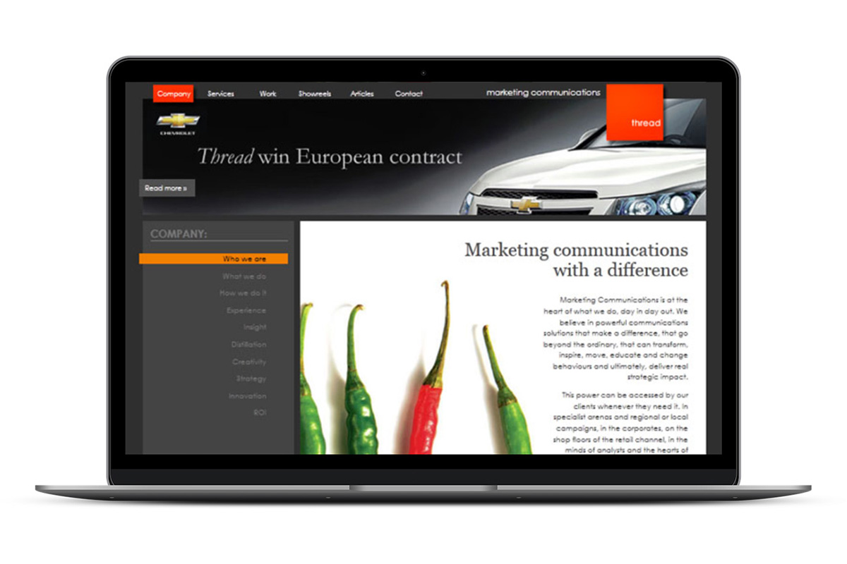 Website design example