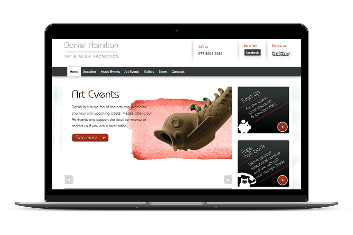 Website design example